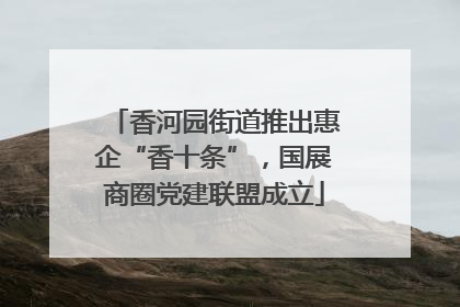香河园街道推出惠企“香十条”，国展商圈党建联盟成立