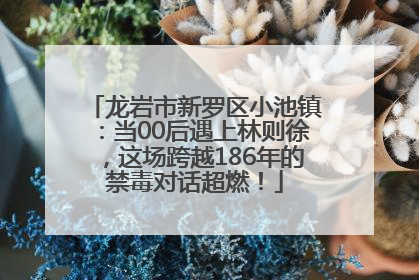 龙岩市新罗区小池镇：当00后遇上林则徐，这场跨越186年的禁毒对话超燃！