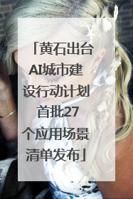 黄石出台AI城市建设行动计划 首批27个应用场景清单发布