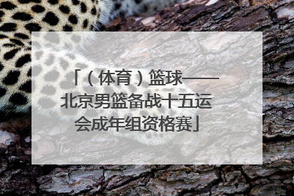 （体育）篮球——北京男篮备战十五运会成年组资格赛