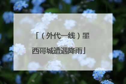 （外代一线）墨西哥城遭遇降雨