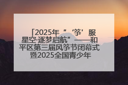 2025年“‘筝’服星空·逐梦启航”——和平区第三届风筝节闭幕式 暨2025全国青少年风筝制作放飞赛（沈阳站）颁奖仪式