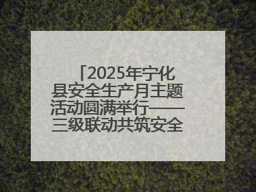 2025年宁化县安全生产月主题活动圆满举行——三级联动共筑安全防线 探索老区安全发展新路径