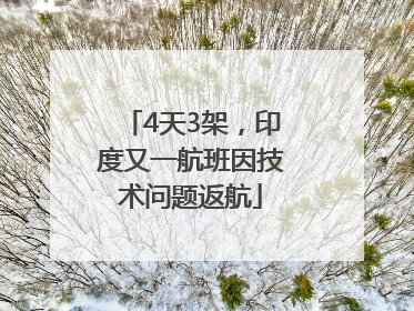 4天3架，印度又一航班因技术问题返航