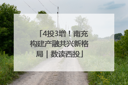 4投3增！南充构建产融共兴新格局｜数读西投