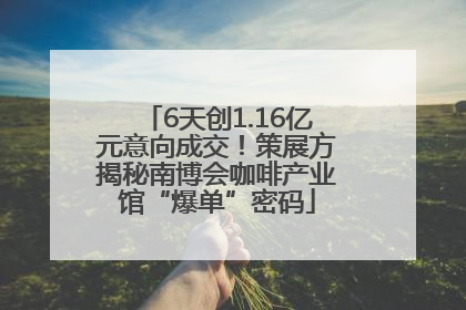 6天创1.16亿元意向成交！策展方揭秘南博会咖啡产业馆“爆单”密码