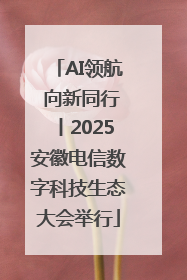AI领航 向新同行丨2025安徽电信数字科技生态大会举行